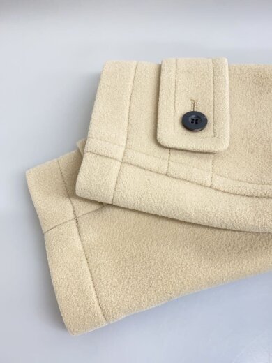 商品画像：ウールメルトンダッフルコート/34/ウール/ベージュ/無地/11-08-95-08301 5