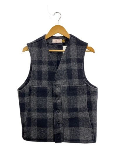 商品画像：ベスト/--/ウール/ブラック/チェック// 1
