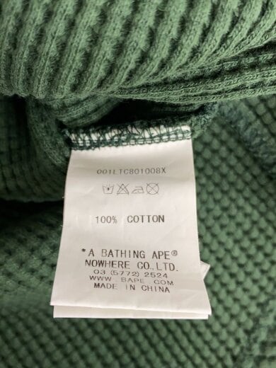 商品画像：長袖Tシャツ/S/コットン/グリーン/無地/001LTC801008X 4