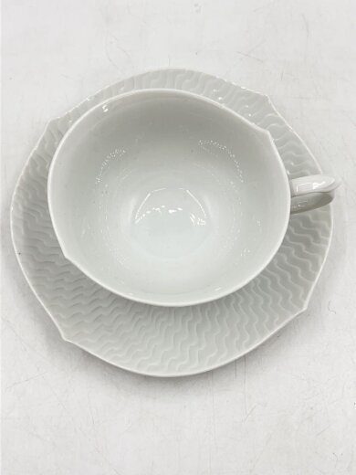 商品画像：002083 Meissen マイセン/カップ&ソーサー/ホワイト/波の戯れ 2