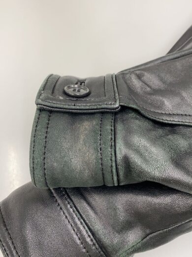 商品画像：レザージャケット・ブルゾン/M/羊革/ブラック/無地 6