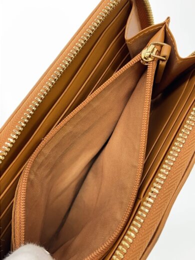 商品画像：金具塗装剥がれ有/角スレ有/長財布/レザー/BRW/レディース// 5