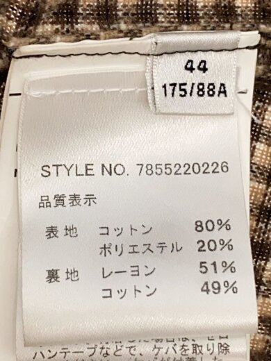 商品画像：HEUSEN SHIRT/長袖シャツ/44/コットン/BRW/チェック/M4252HE 4