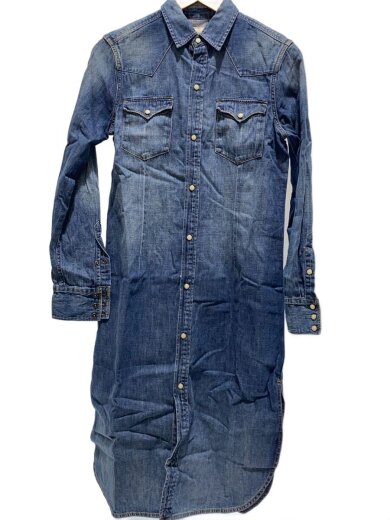 画像：POLO RALPH LAUREN長袖ワンピース/S/コットン/IDG/211671417001//1