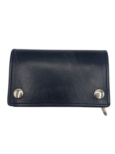 商品画像：2つ折り財布/レザー/BLK/無地/メンズ 1