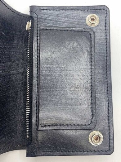 商品画像：2つ折り財布/レザー/BLK/無地/メンズ 6