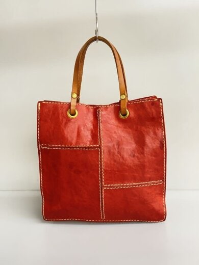 商品画像：トートバッグ/レザー/RED/無地 3