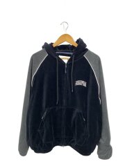 VELOUR PIPING HOODED JKT/M/コットン/BLK/FW25-JK10