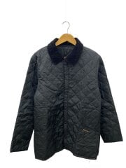 キルティングジャケット/S/ナイロン/BLK