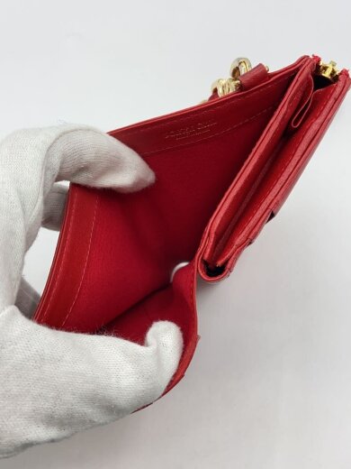 商品画像：2つ折り財布/レザー/RED/レディース/284-01376 6