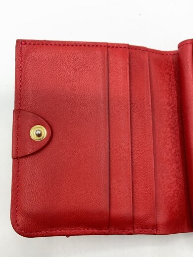 商品画像：2つ折り財布/レザー/RED/レディース/284-01376 7