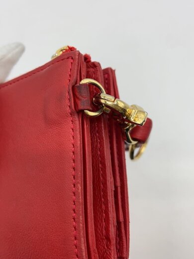 商品画像：2つ折り財布/レザー/RED/レディース/284-01376 9