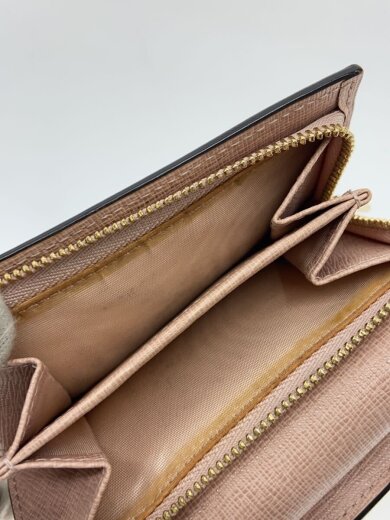 商品画像：2つ折り財布/レザー/PNK/無地/レディース 5