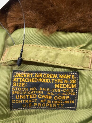 商品画像：フライトジャケット/M/--/KHK/無地/n-3b 3