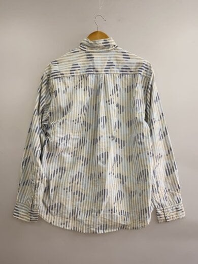 商品画像：長袖シャツ/M/コットン/BLU/ストライプ 2