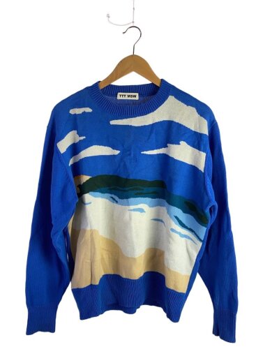 商品画像：ニット・セーター(薄手)/M/コットン/BLU/TTT-2020PW-KT01 1