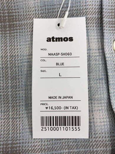 商品画像：長袖シャツ/L/コットン/ブルー/チェック/MAASP-SH060 4