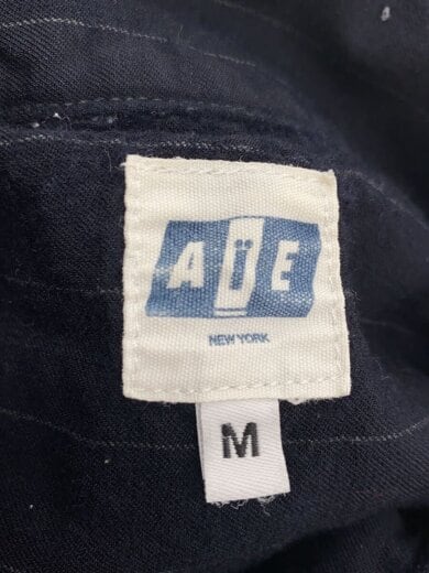 商品画像：長袖シャツ/M/ウール/NVY/ストライプ 3