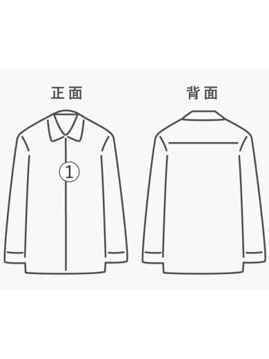 商品画像：長袖シャツ/3/コットン/BLK 7