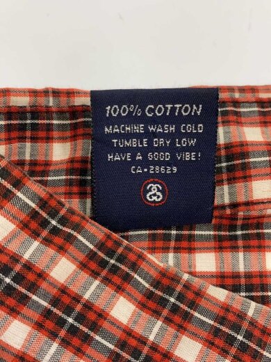 商品画像：半袖シャツ/M/コットン/レッド/90s/紺タグ 4