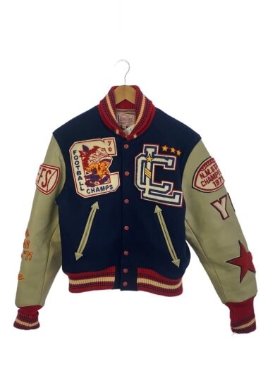 商品画像：スタジャン/38/ウール/ネイビー/SE10072/SE10073 1