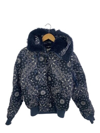 商品画像：フライトジャケット/XS/ナイロン/ネイビー/ペーズリー 1