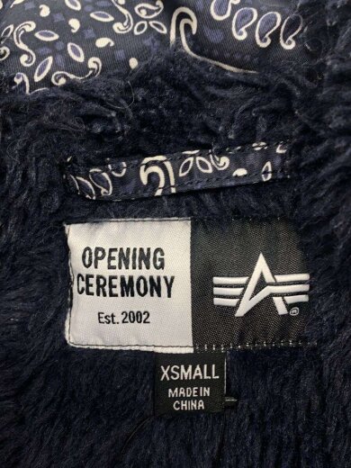 商品画像：フライトジャケット/XS/ナイロン/ネイビー/ペーズリー 3