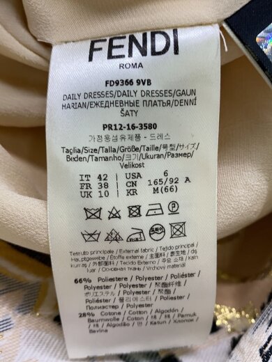 商品画像：ワンピース/42/ポリエステル/ベージュ/総柄 3