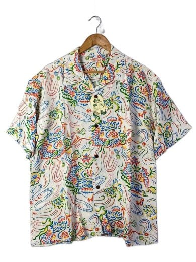 商品画像：アロハシャツ/XXL/レーヨン/WHT/総柄/SS39211// 1