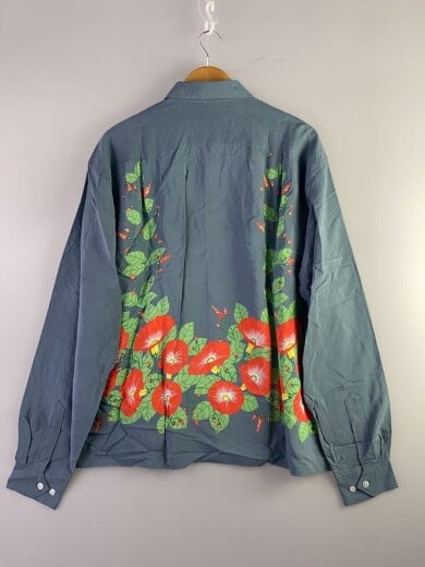 商品画像：長袖シャツ/XXL/レーヨン/BLU/総柄/DK29234 2