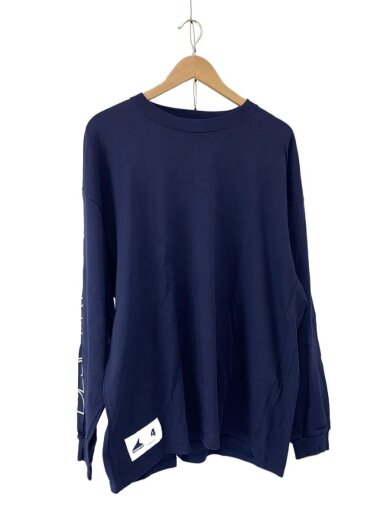 商品画像：長袖Tシャツ/4/コットン/ネイビー/無地 1