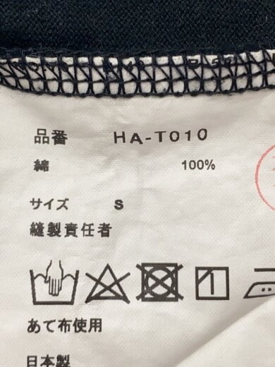商品画像：Tシャツ/S/コットン/ブラック/無地 4