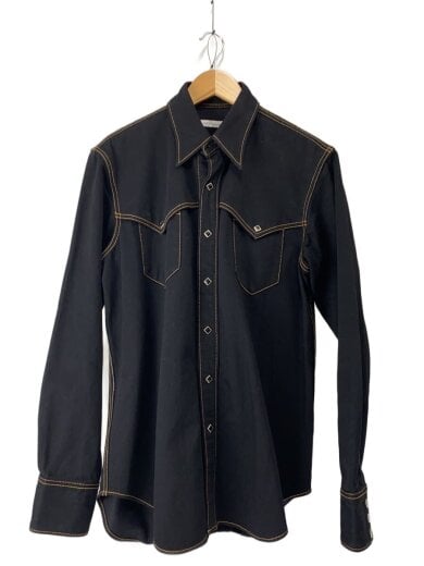 商品画像：長袖シャツ/48/コットン/ブラック/3B004-0218-30 1