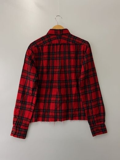 商品画像：長袖シャツ/S/ウール/RED/チェック/HL-B047// 2