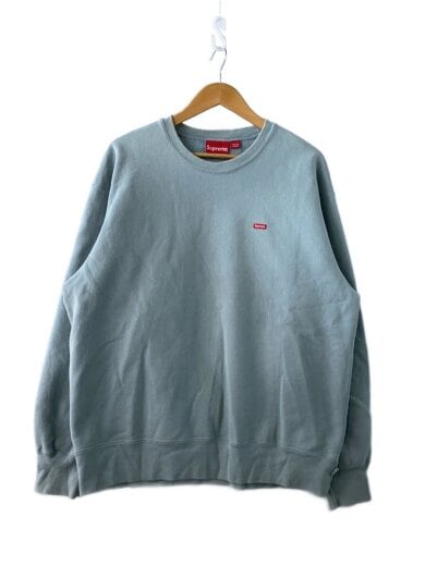 商品画像：スウェット/L/コットン/ブルー/SMALL BOX LOGO/襟 袖口汚れ シミ有// 1