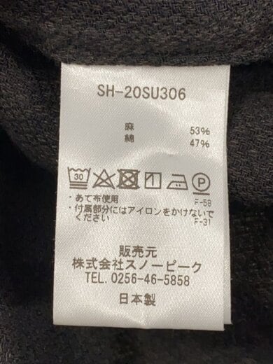 商品画像：長袖ワンピース/2/リネン/BLK/SH-20SU306// 4