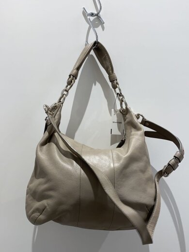 商品画像：ショルダーバッグ/レザー/GRY/無地/16931// 3