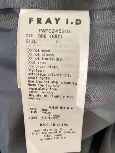 商品画像：ジャケット/1/ウール/GRY/FWFC245205 4