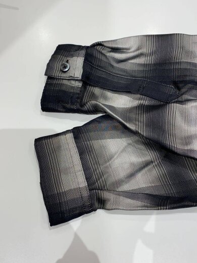 商品画像：Moire Check Shirt/長袖シャツ/L/ポリエステル/GRY/チェック 5