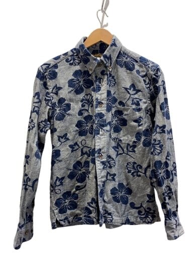 商品画像：長袖シャツ/S/コットン/NVY/花柄/SS27712// 1