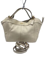 スモール・レクシー/レザー/WHT/無地