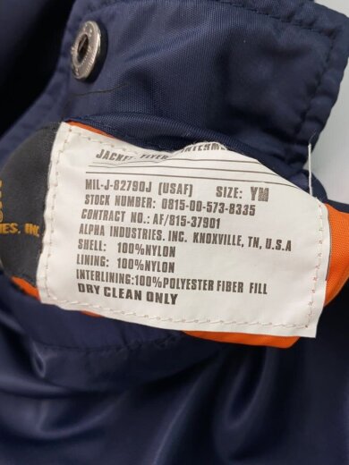 商品画像：フライトジャケット/M/ナイロン/NVY/MA-1 4