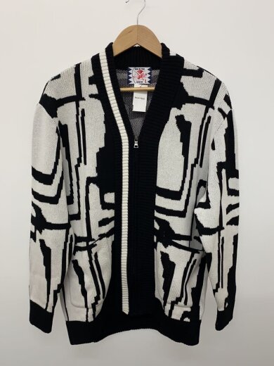 商品画像：カーディガン(厚手)/L/コットン/WHT/総柄/SC2220-CT03/22AW/Dada Cardiga 1