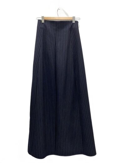 商品画像：ロングスカート/FREE/ポリエステル/NVY/ストライプ 1
