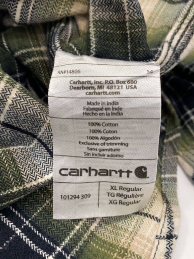 商品画像：ネルシャツ/XL/コットン/GRN/チェック// 5