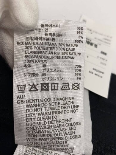 商品画像：ボトム/L/コットン/BLK/無地 5
