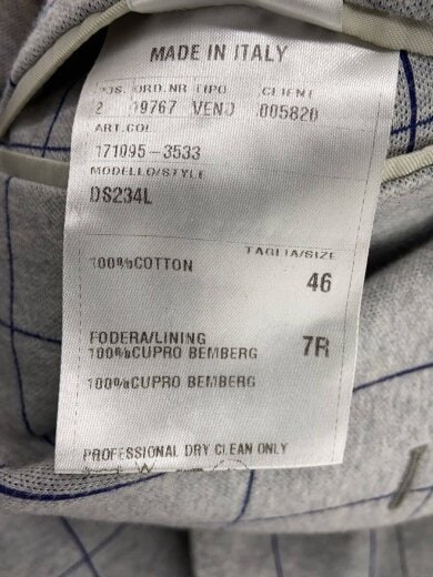 商品画像：テーラードジャケット/46/コットン/GRY/SS11-255-16 4