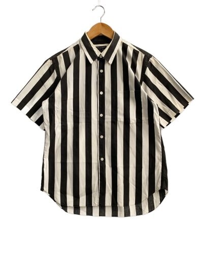 商品画像：半袖シャツ/XS/コットン/BLK/ストライプ/PG-B014// 1