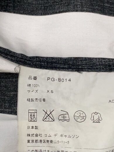 商品画像：半袖シャツ/XS/コットン/BLK/ストライプ/PG-B014// 4