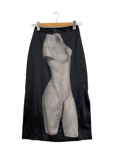 商品画像：Black Sculpture Print Midi Skirt/M/ポリエステル/BLK// 1